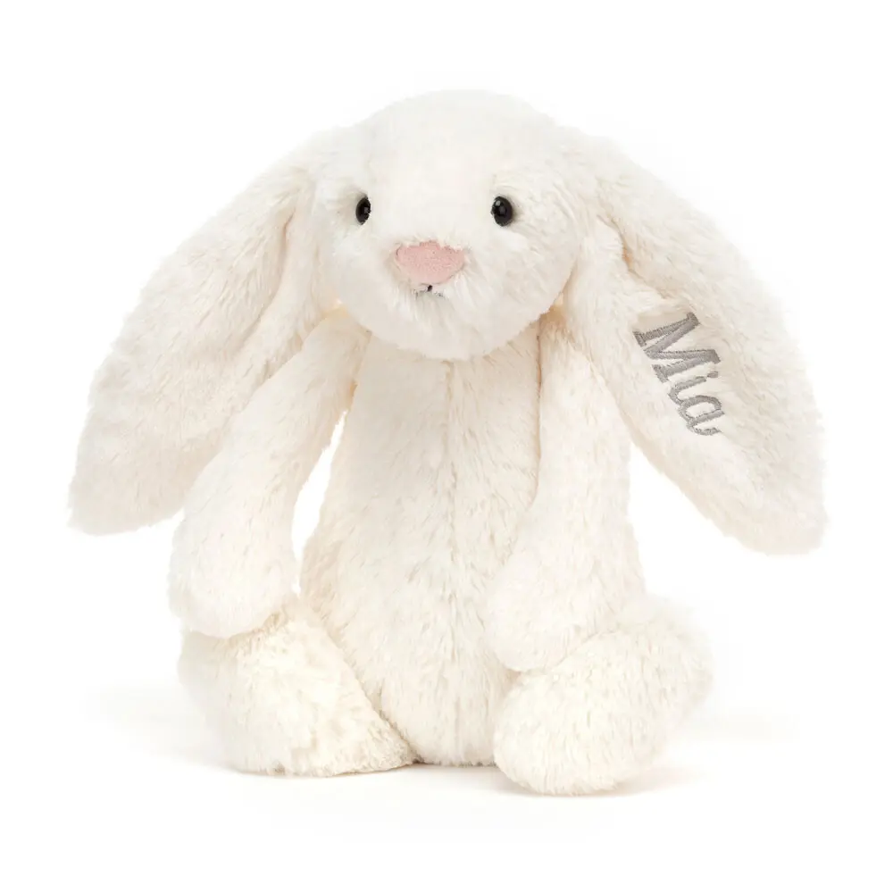 Personalized Bashful Cream Bunny Medium